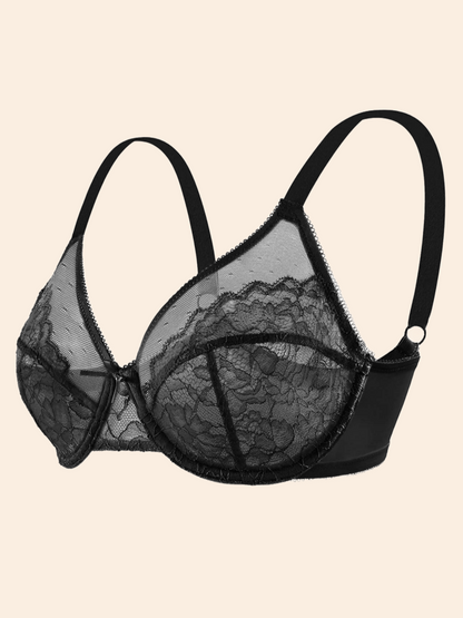 Enchante Unlined Non-padded Lace Underwire Bra
