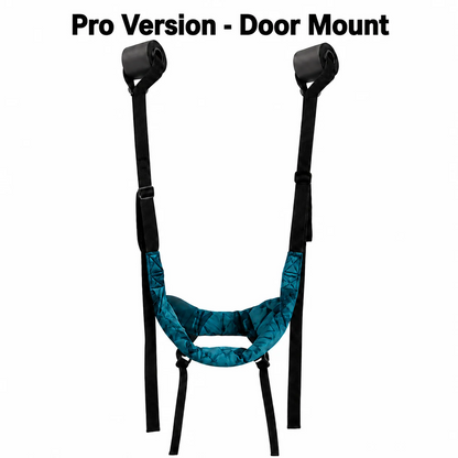 Adjustable Over-The-Door Neck Stretch Hammock with Pull Ring