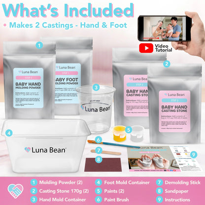 Baby Hand & Foot Casting Kit – Newborn Keepsake Gift