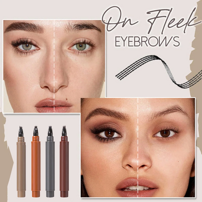 Waterproof 4-Tip Microblading Eyebrow Pencil – Create Hair-Like Natural Brows