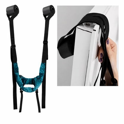 Adjustable Over-The-Door Neck Stretch Hammock with Pull Ring