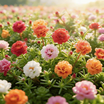 🌸Moss Rose Plant Kit – 🌿Perennial Flower Seeds / Large Flowers / Easy to Grow