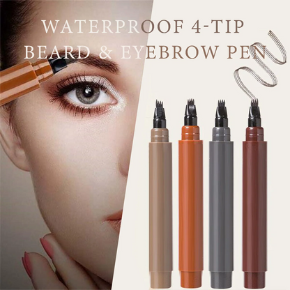 Waterproof 4-Tip Microblading Eyebrow Pencil – Create Hair-Like Natural Brows