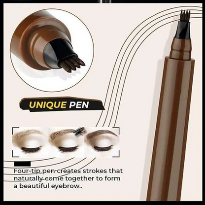 Waterproof 4-Tip Microblading Eyebrow Pencil – Create Hair-Like Natural Brows