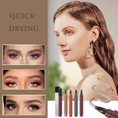 Waterproof 4-Tip Microblading Eyebrow Pencil – Create Hair-Like Natural Brows