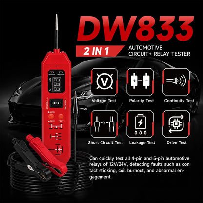 2-in-1 Automotive Circuit Tester & Relay Diagnostic Tool