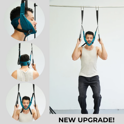 Adjustable Over-The-Door Neck Stretch Hammock with Pull Ring
