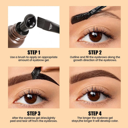Women's 2-Piece Eyebrow Tint Set – 5-Color Waterproof & Long-Lasting Brow Gel