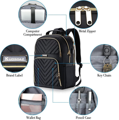 The V Laptop Backpack — Where Power Meets Elegance ⚡