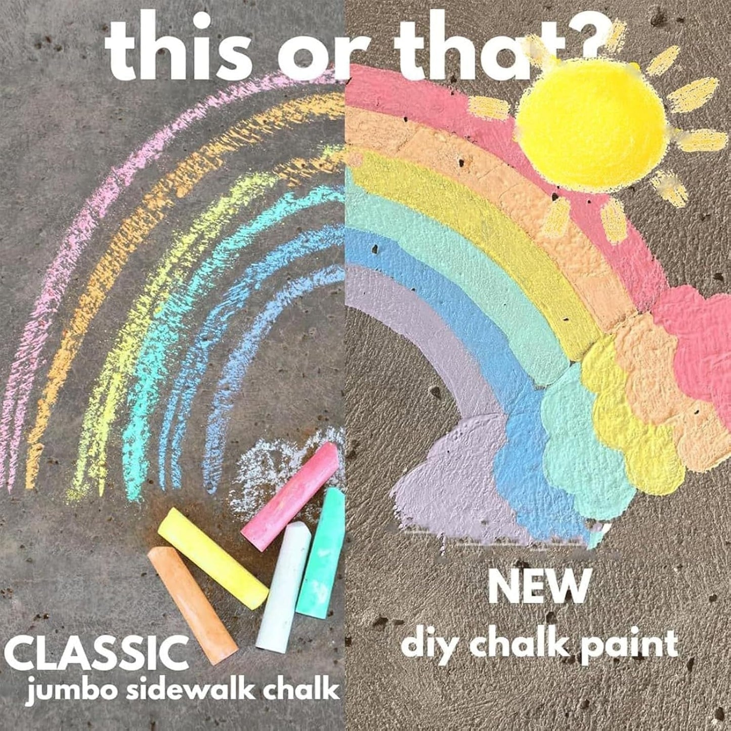 Sidewalk Chalk Paint Brush Set – 3-Pack Water Drawing Brushes, Washable & Easy Use