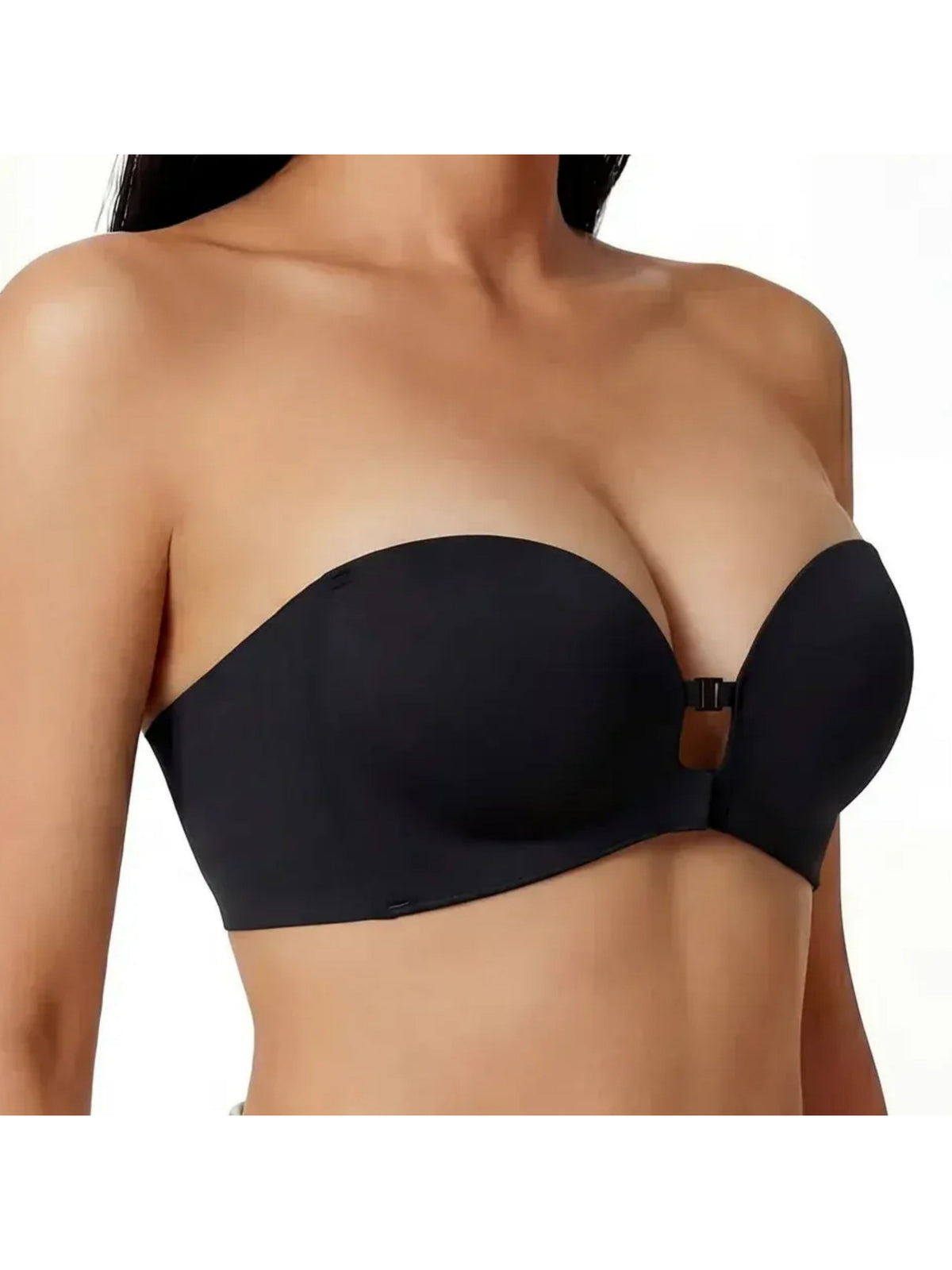 Strapless Front-Closure Push-Up Bra – Anti-Slip Grip, Seamless, A-C Cup