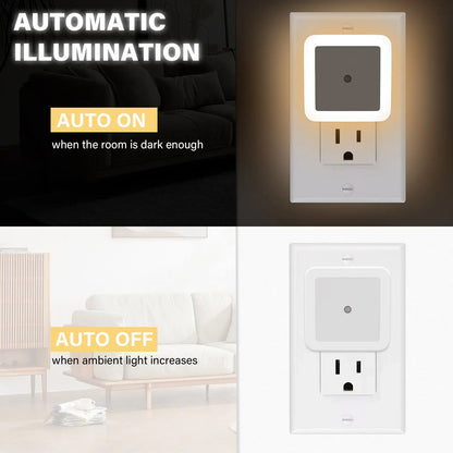Plug-In Night Lights – Gentle LED Illumination for Home
