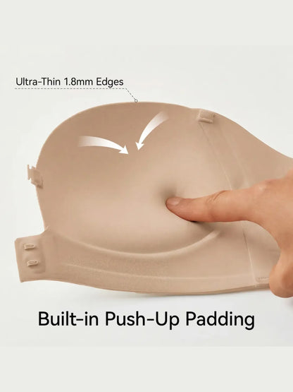 Strapless Front-Closure Push-Up Bra – Anti-Slip Grip, Seamless, A-C Cup
