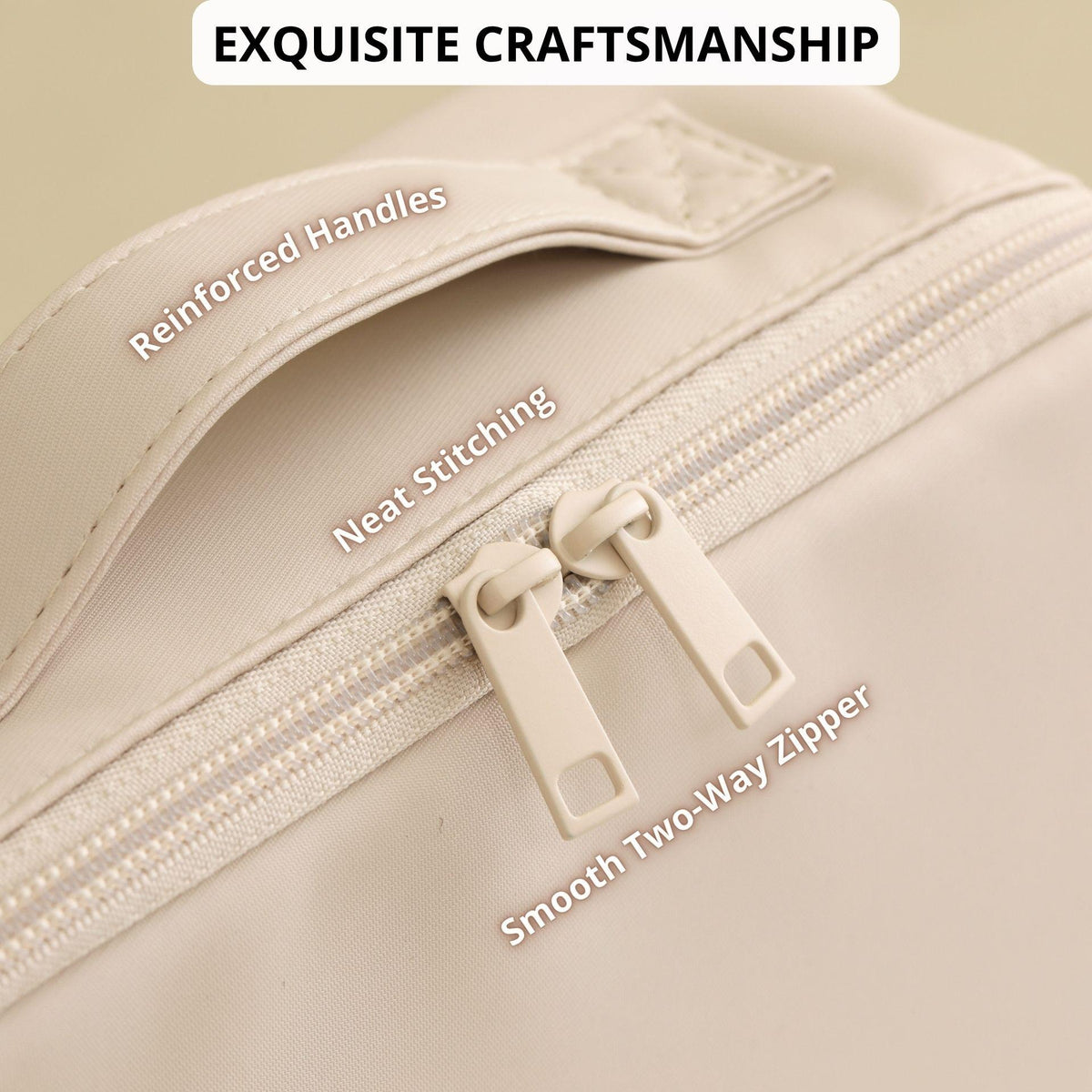 Waterproof Leather Makeup Bag – Clean Girl Travel Vanity Organizer with Luggage Strap