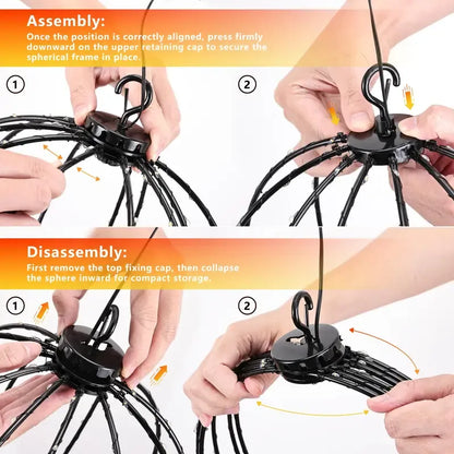 8-Inch Battery Operated Hanging Globe Fairy Lights with 8 Modes
