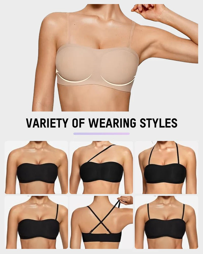 🎀Strapless Wireless Padded Bandeau Bra – Non-Slip Seamless Comfort