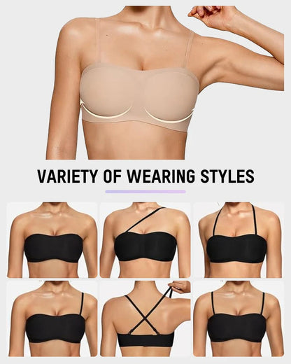🎀Strapless Wireless Padded Bandeau Bra – Non-Slip Seamless Comfort