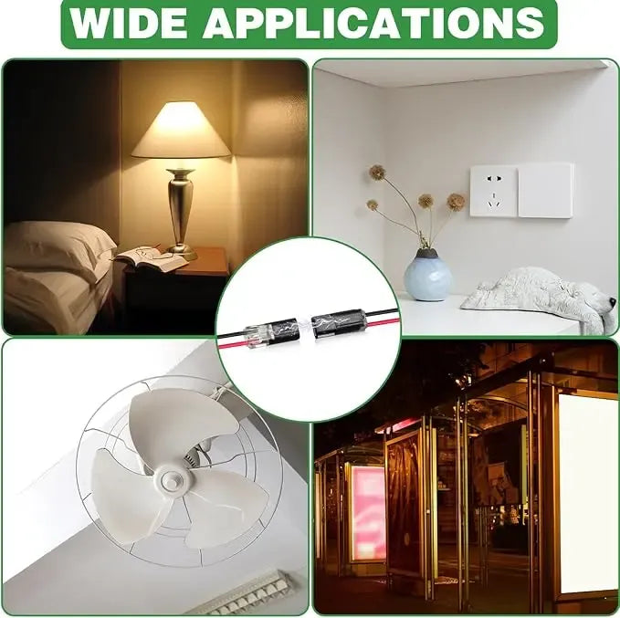 2-Pin Push-In Wire Connectors – Fast LED Strip Wiring