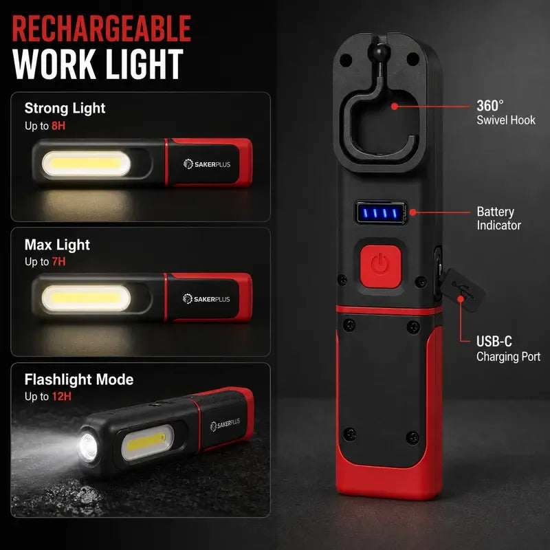 1500LM Rechargeable Work Light – Magnetic LED Mechanic Light