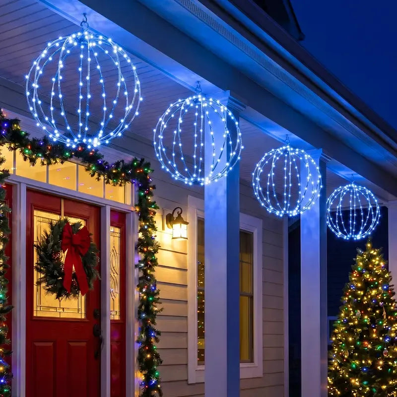 8-Inch Battery Operated Hanging Globe Fairy Lights with 8 Modes
