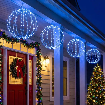 8-Inch Battery Operated Hanging Globe Fairy Lights with 8 Modes