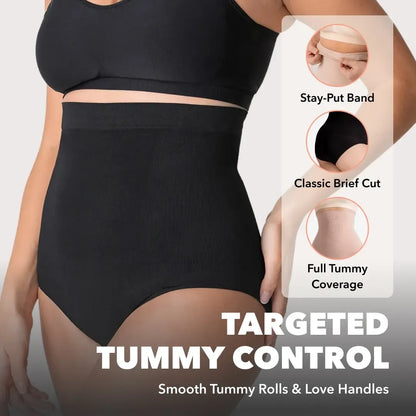 High-Waisted Shapewear Panty, Seamless Tummy Control & No-Roll Fit