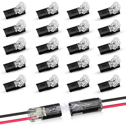 2-Pin Push-In Wire Connectors – Fast LED Strip Wiring