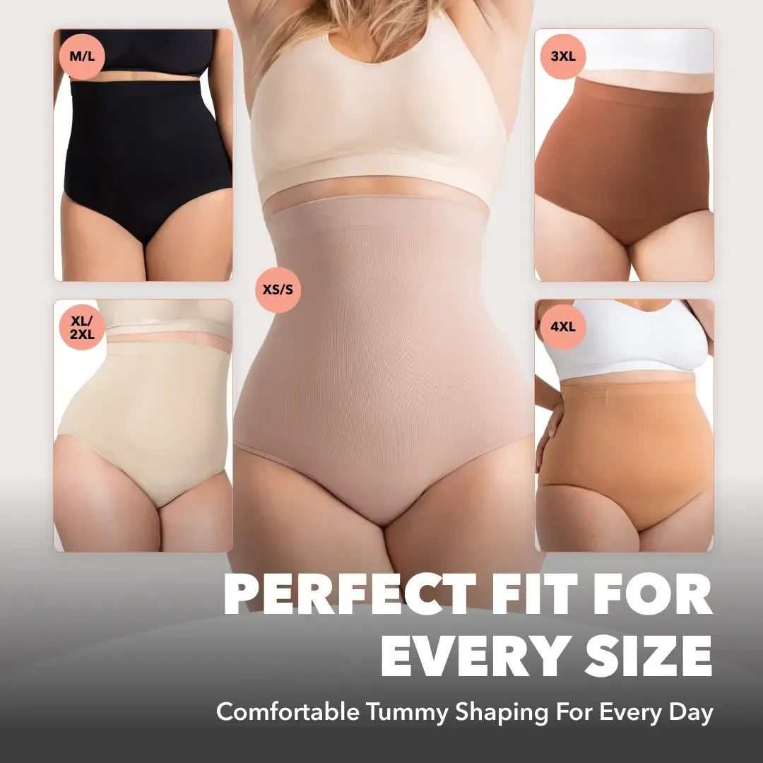 High-Waisted Shapewear Panty, Seamless Tummy Control & No-Roll Fit