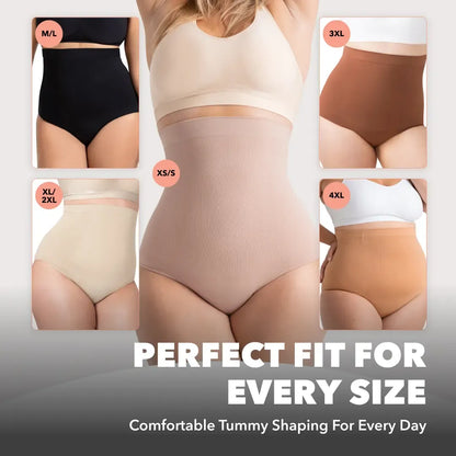 High-Waisted Shapewear Panty, Seamless Tummy Control & No-Roll Fit
