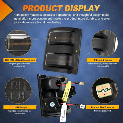 Switchback LED Mirror Turn Signal Lights