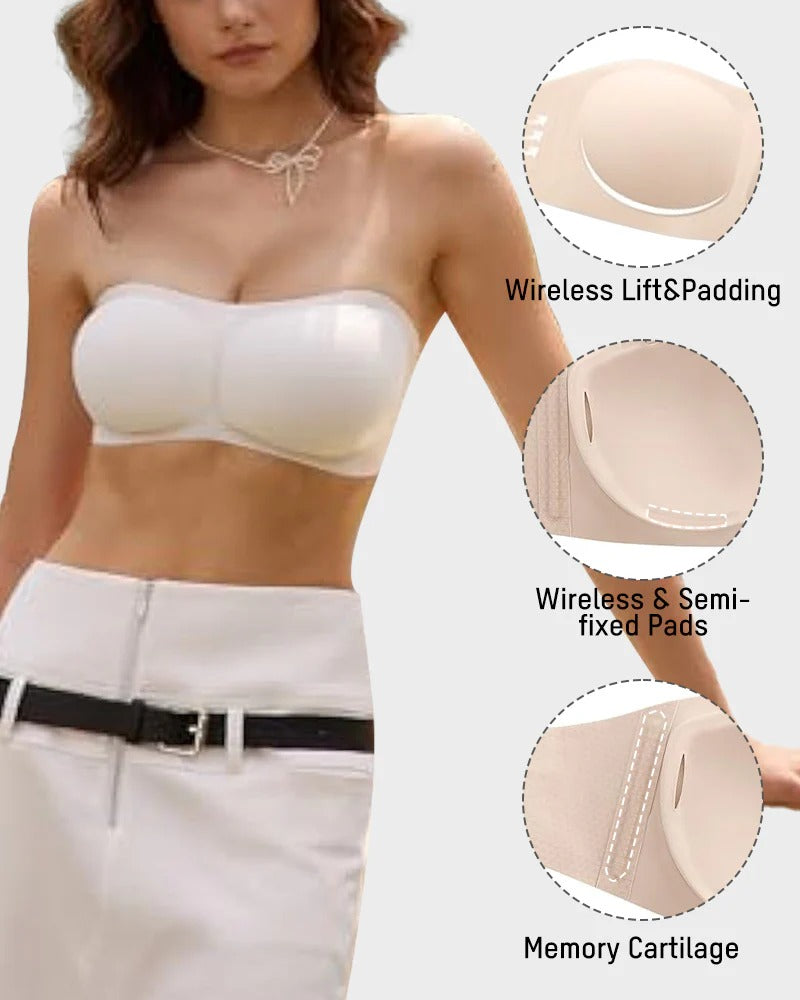🎀Strapless Wireless Padded Bandeau Bra – Non-Slip Seamless Comfort