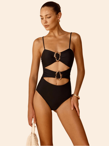 The Cove Cutout Metal-Buckle One-Piece