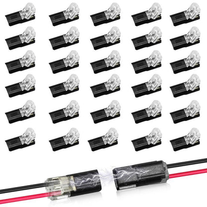 2-Pin Push-In Wire Connectors – Fast LED Strip Wiring