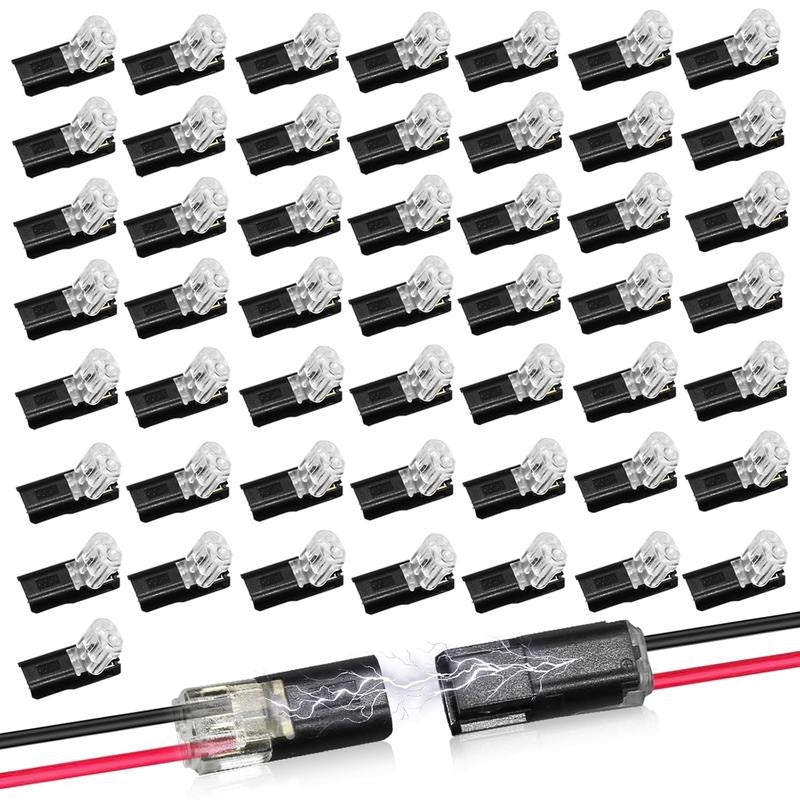 2-Pin Push-In Wire Connectors – Fast LED Strip Wiring