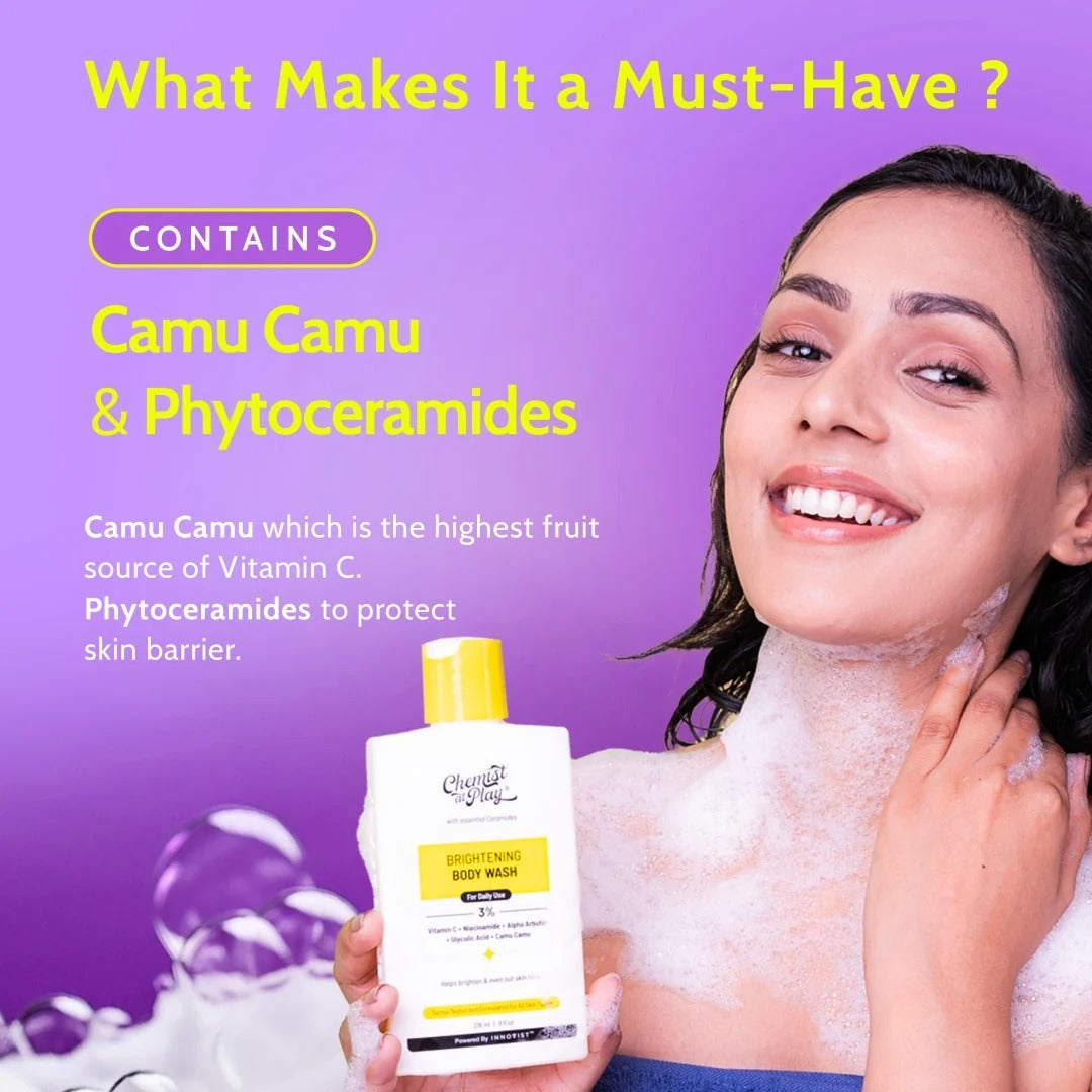 Vitamin C Brightening Body Wash with Glycolic Acid & Niacinamide