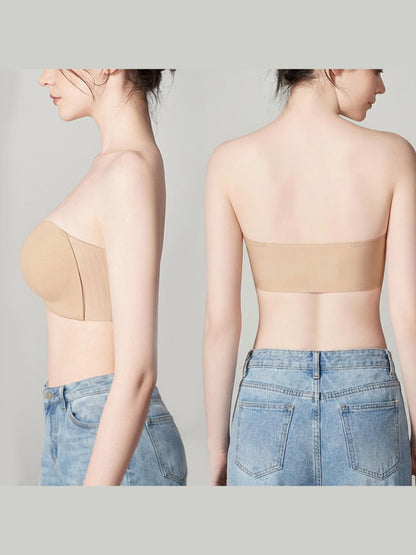 Strapless Front-Closure Push-Up Bra – Anti-Slip Grip, Seamless, A-C Cup