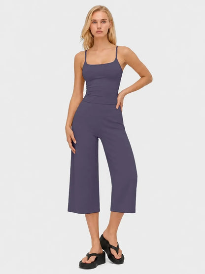Women's 2-Piece Slimming Sports Set – Camisole Yoga Top & High-Waisted Quick-Dry Shorts