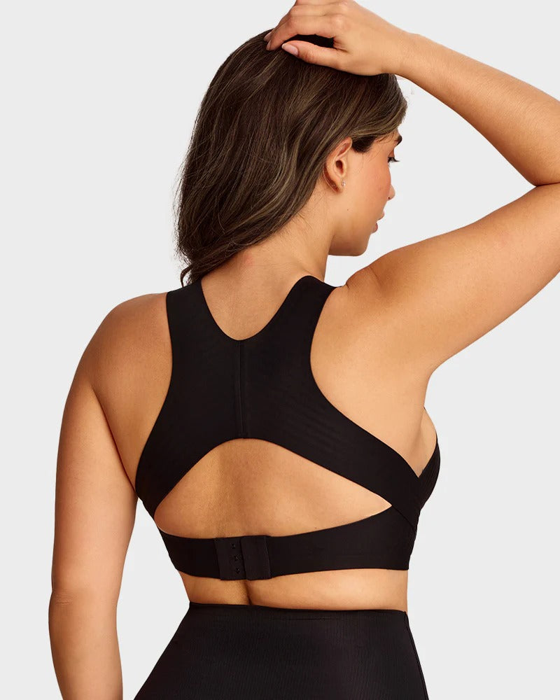 Front Closure Cross-Back Posture Bra – Wireless Support Comfort