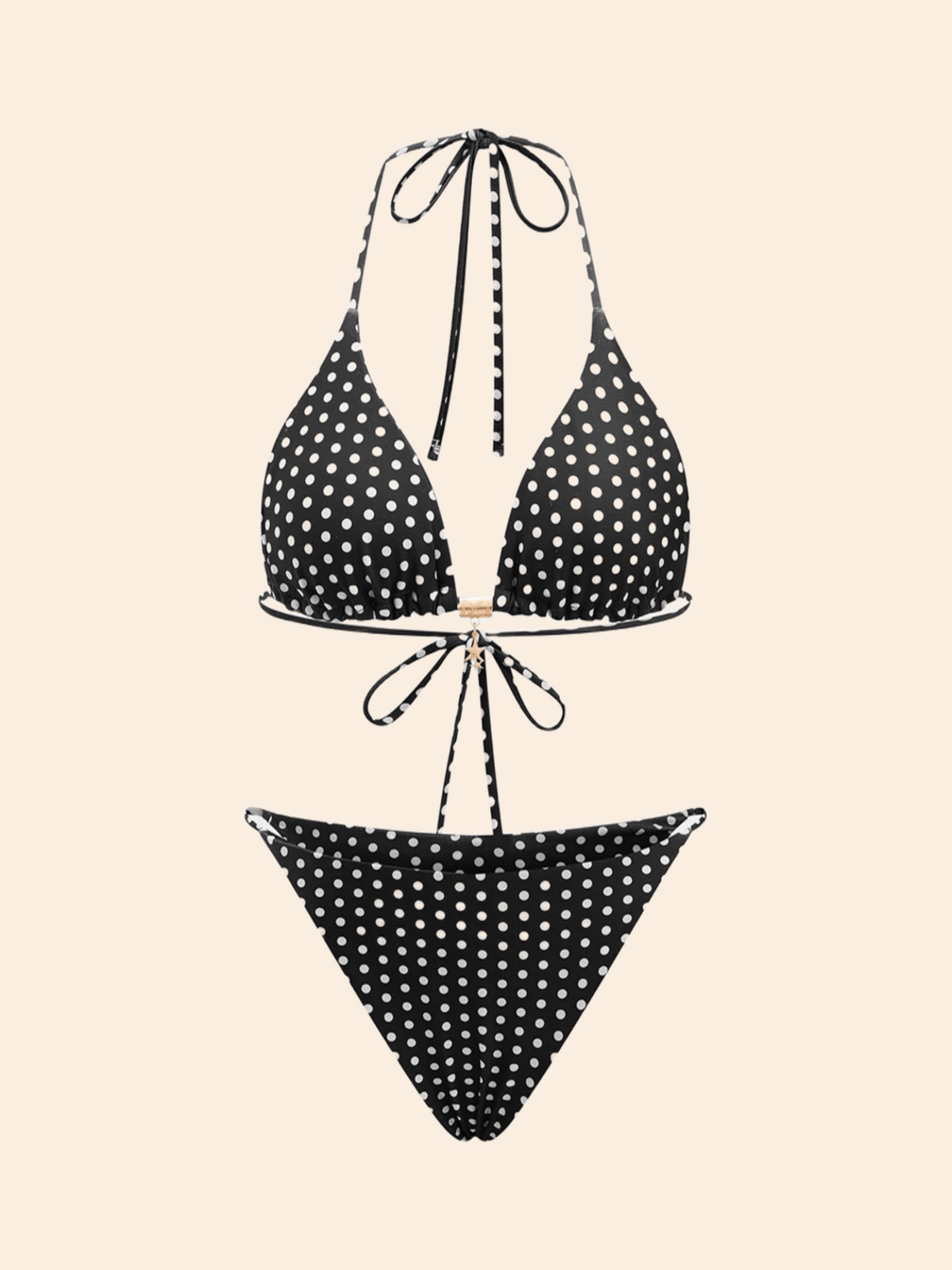 The Naya Polka-Dot Triangle Bikini Set