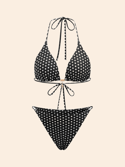 The Naya Polka-Dot Triangle Bikini Set