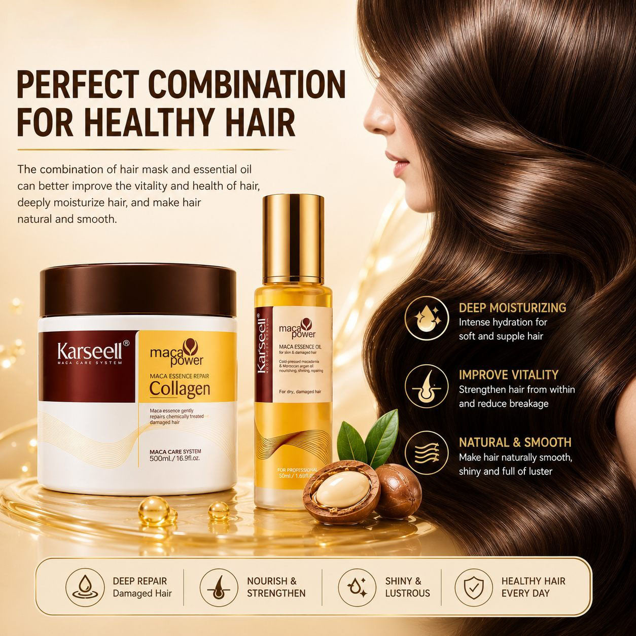 Collagen & Argan Oil Hair Resurrection Set – Mask + Elixir Duo