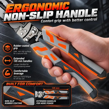 9-Inch Self-Locking Ratchet Pliers – Heavy-Duty Wire Cutters