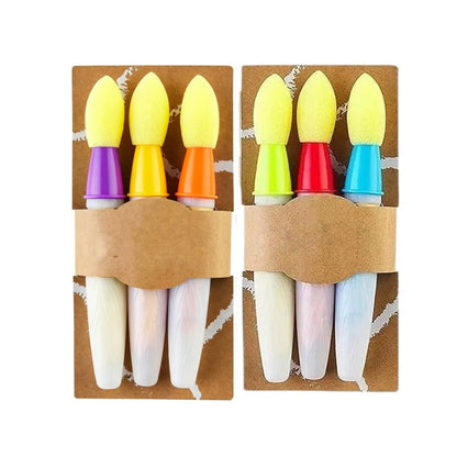 Sidewalk Chalk Paint Brush Set – 3-Pack Water Drawing Brushes, Washable & Easy Use