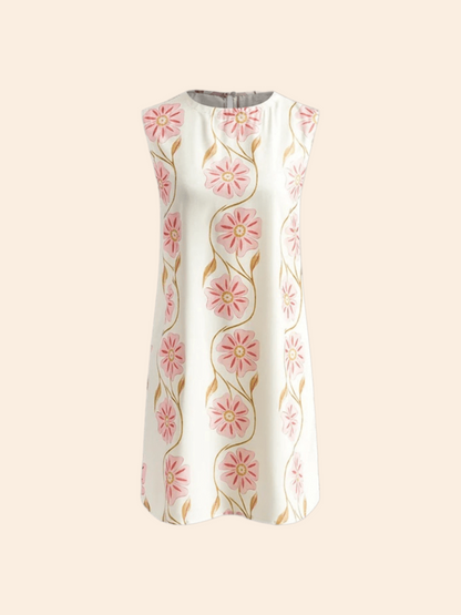The Elodie Romantic-Print Sleeveless Short Dress