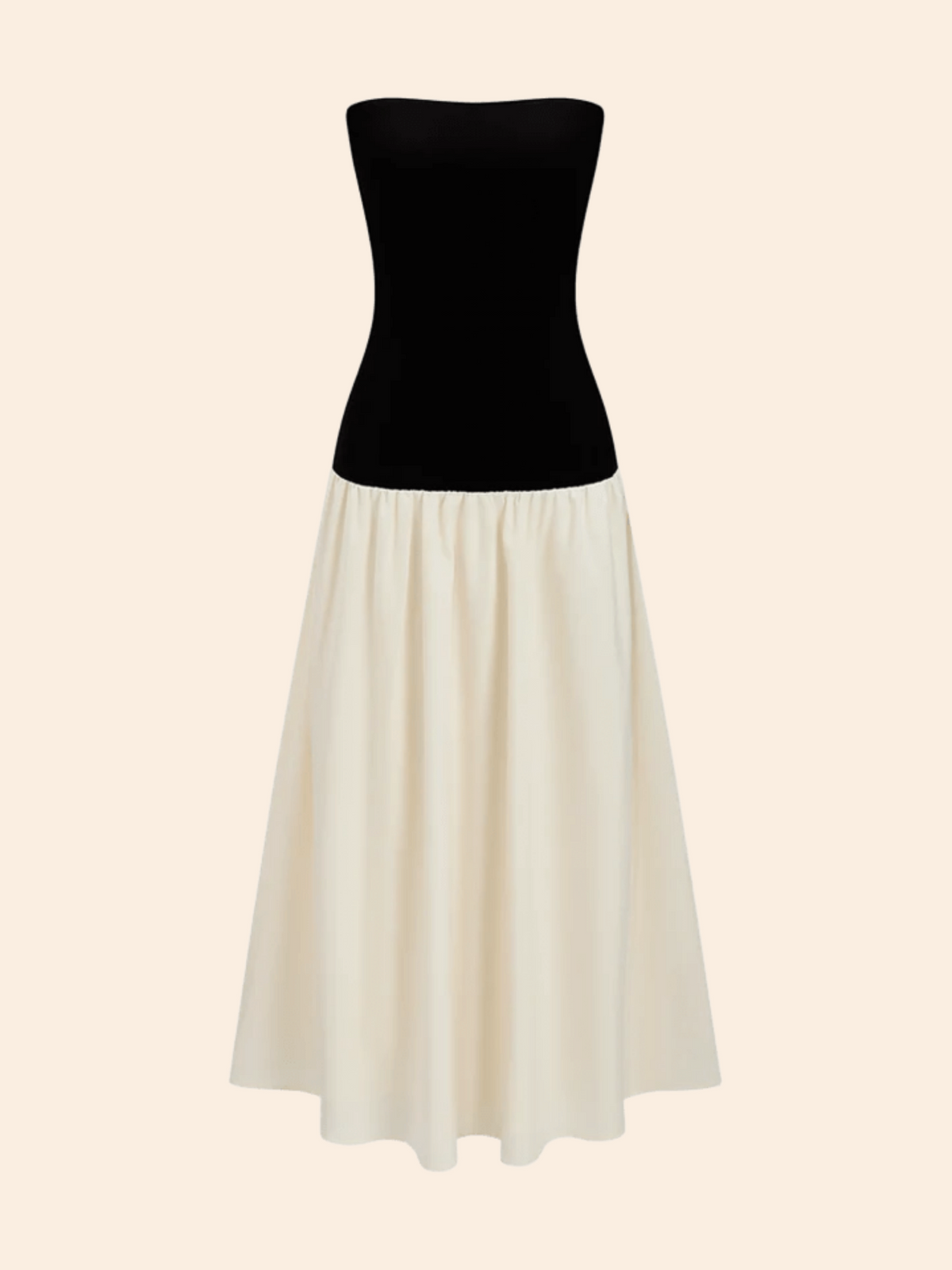 The Alora Contrast-Color Tube Maxi Dress