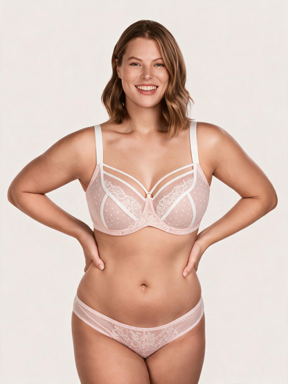 The Lune Strappy Mesh Underwire Bra