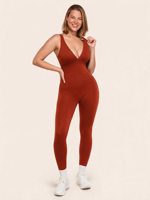 Deep V Sculpting Shapewear Bodysuit – Smooth, Lift & Shape Effortlessly