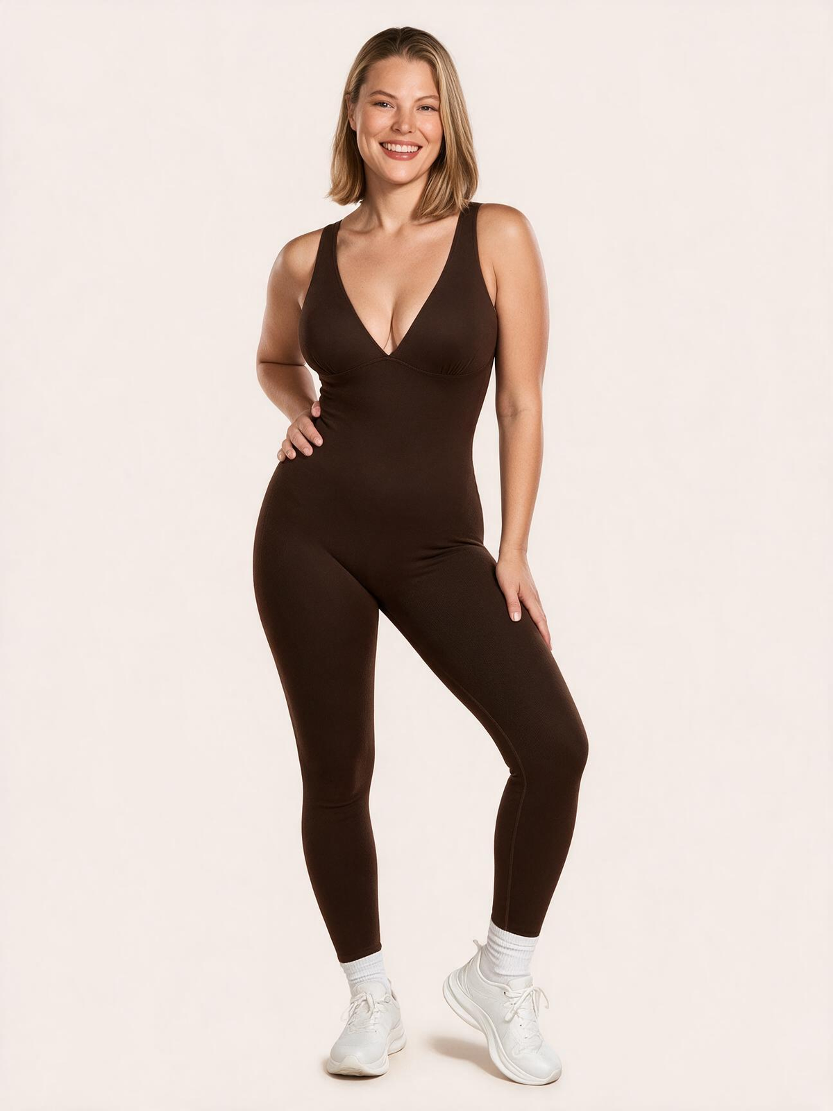 Deep V Sculpting Shapewear Bodysuit – Smooth, Lift & Shape Effortlessly