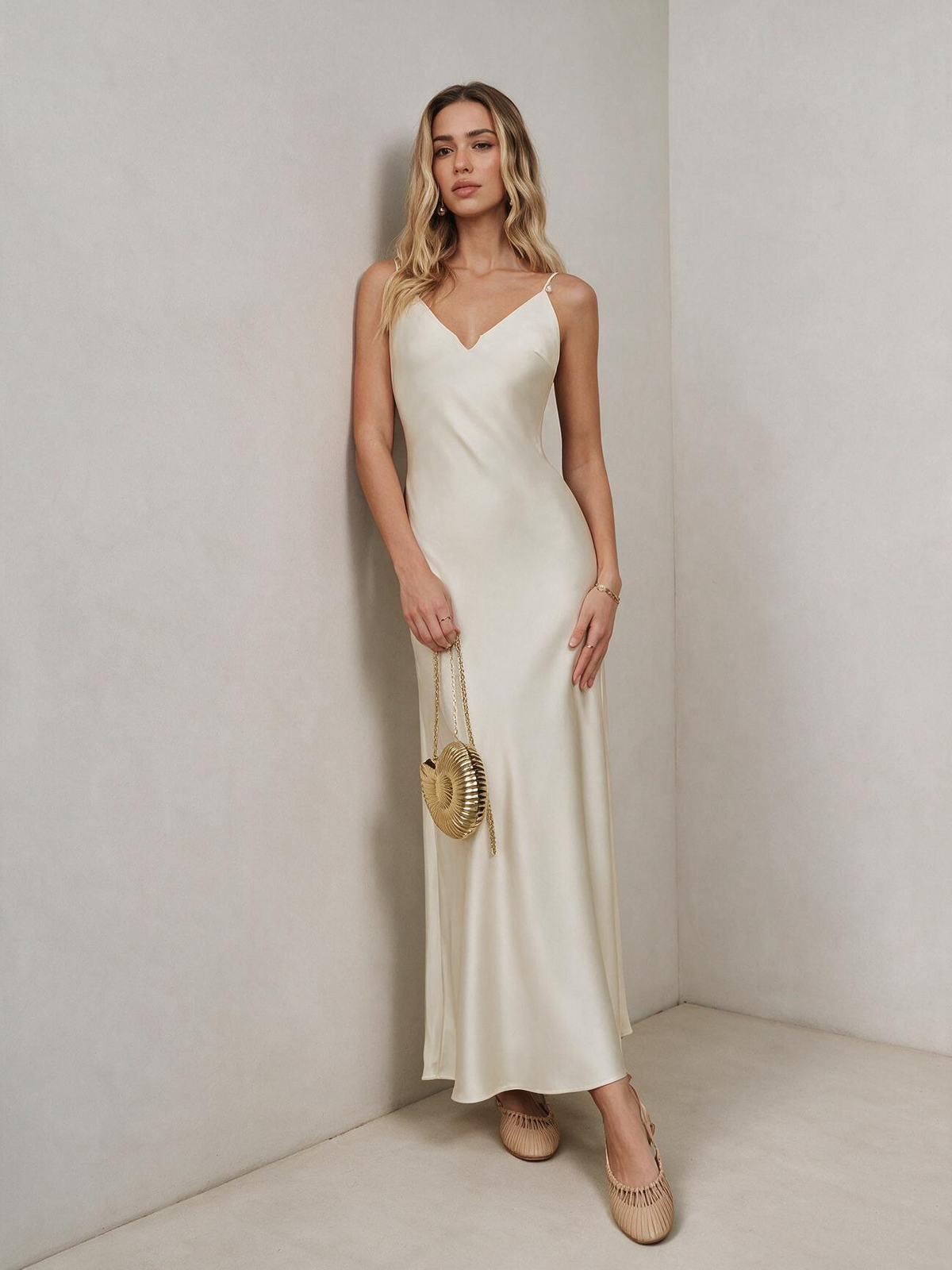 The Mira Satin Backless Slip Dress