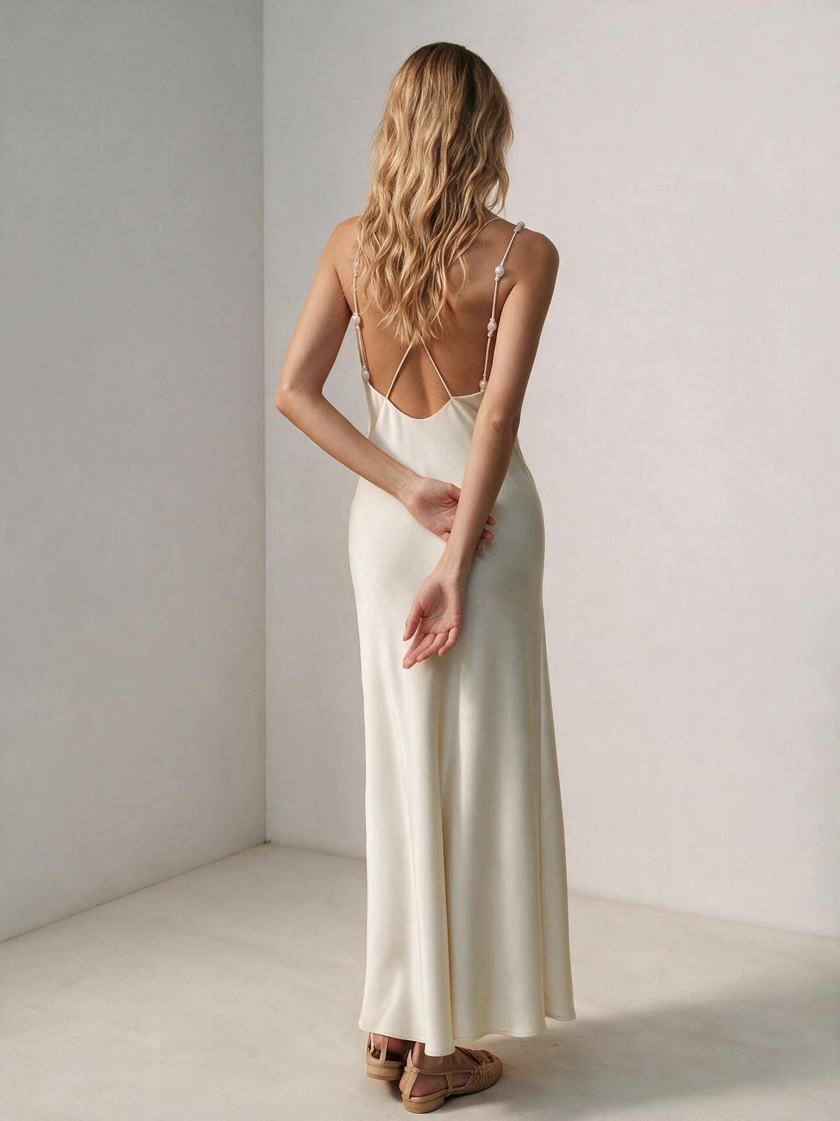 The Mira Satin Backless Slip Dress